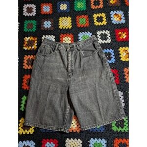 Vintage Lavana Jean Mom Shorts Women Size 13/14 Black Denim 90s